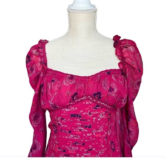 Free People Brunch Date Floral Combo Bodysuit Size XS - Picture 6 of 6